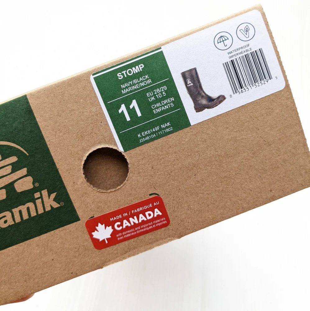 KAMIK Stomp Waterproof Rain Boots Navy